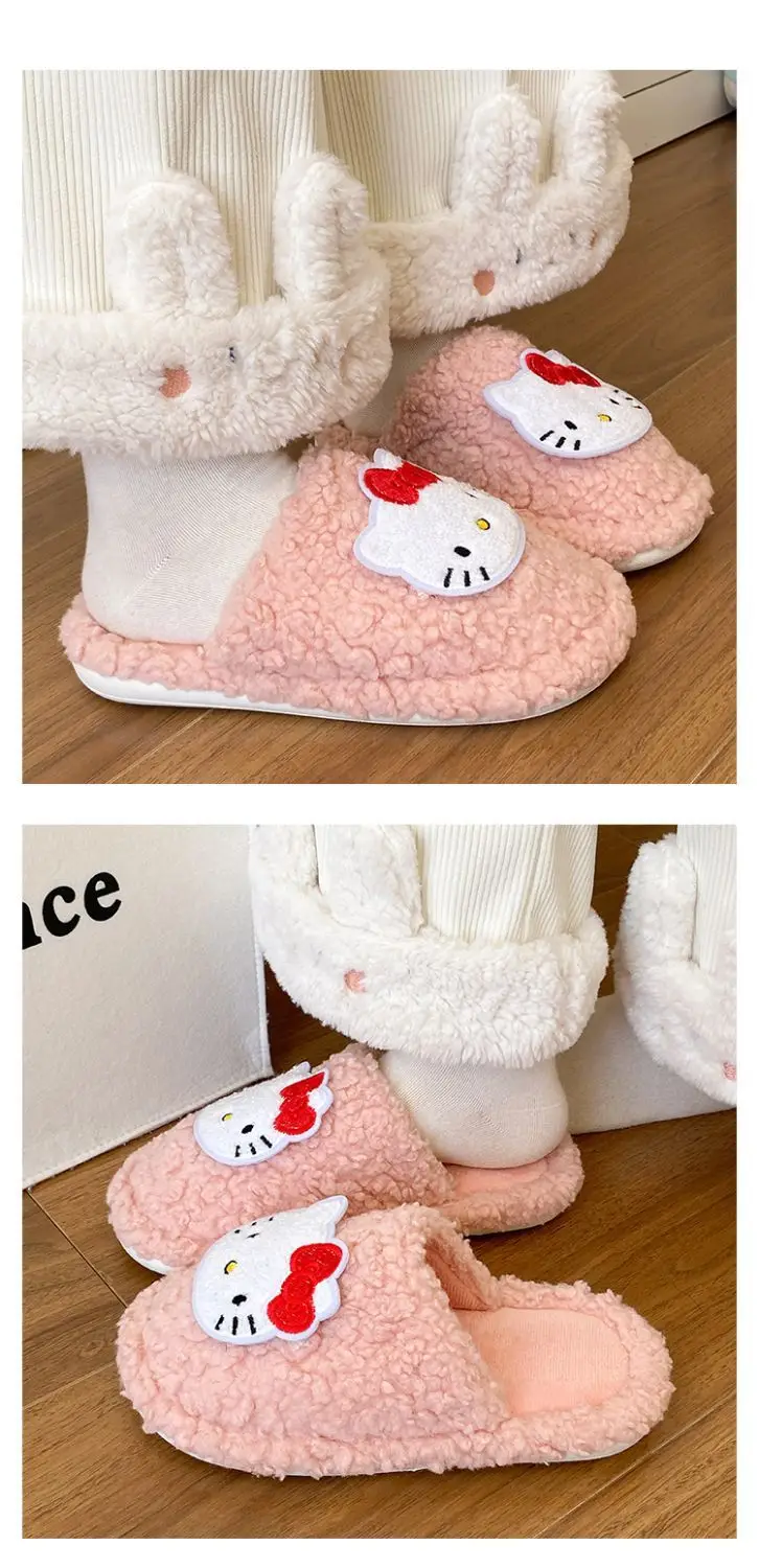 Cartoon Cat Cotton Slippers for Women Warm Indoor Wear — feature 19