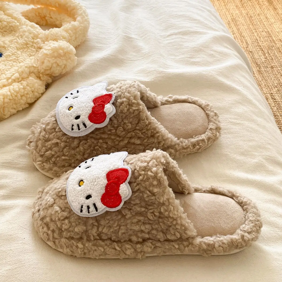 Cartoon Cat Cotton Slippers for Women Warm Indoor Wear — feature 26