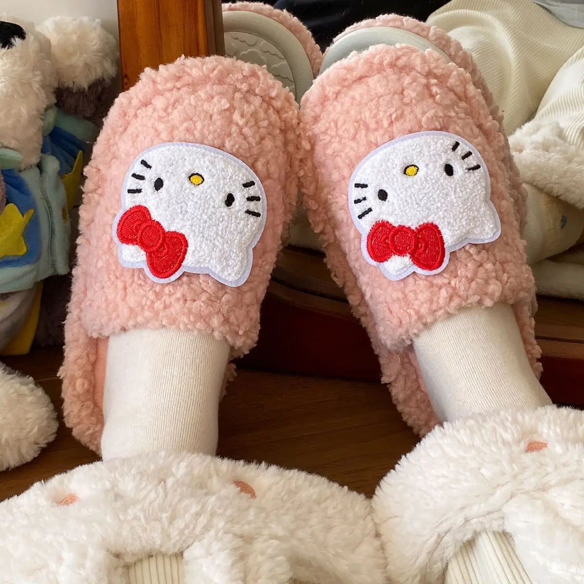 Cartoon Cat Cotton Slippers for Women Warm Indoor Wear — feature 28