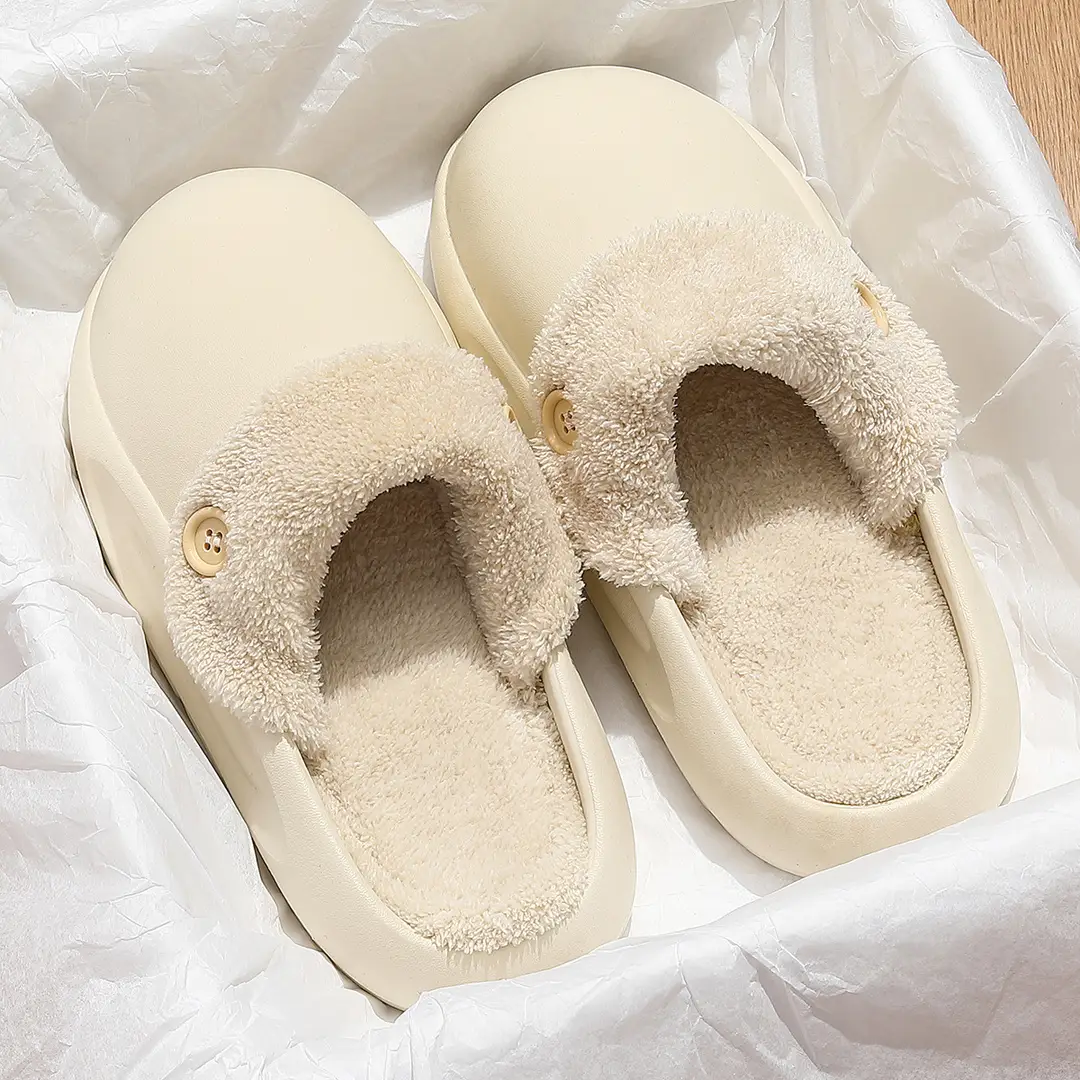 Eva Waterproof Cotton Slippers for Women in Winter, Detachable Plush Warm Men's Home Indoor Non-Slip Cotton Slippers for Men Wholesale - Image 5