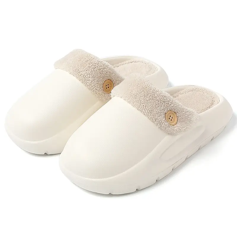 Eva Waterproof Cotton Slippers for Women in Winter, Detachable Plush Warm Men's Home Indoor Non-Slip Cotton Slippers for Men Wholesale - Image 7
