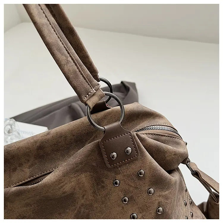 Women Rivet Bag Large Capacity Satchel Commuter Tote — feature 29