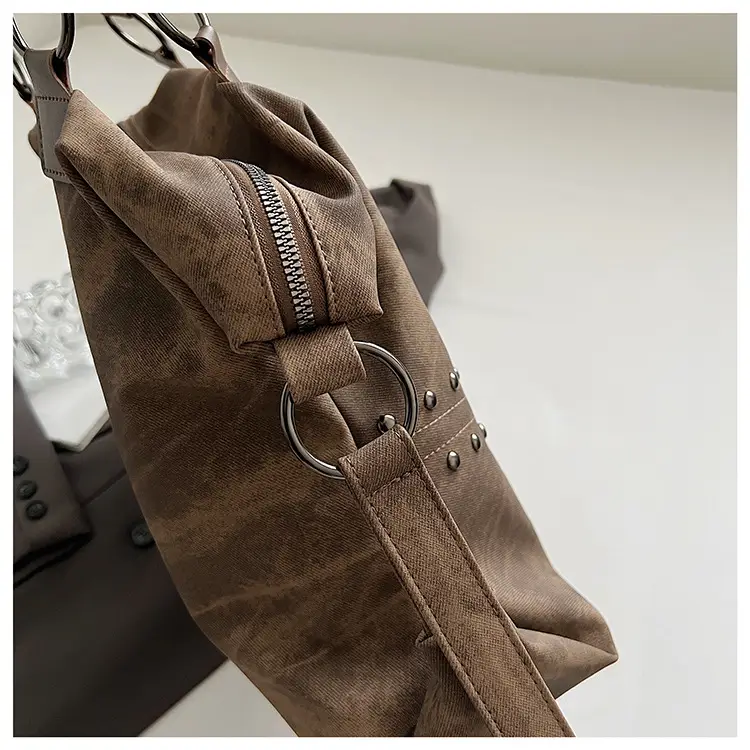 Women Rivet Bag Large Capacity Satchel Commuter Tote — feature 31