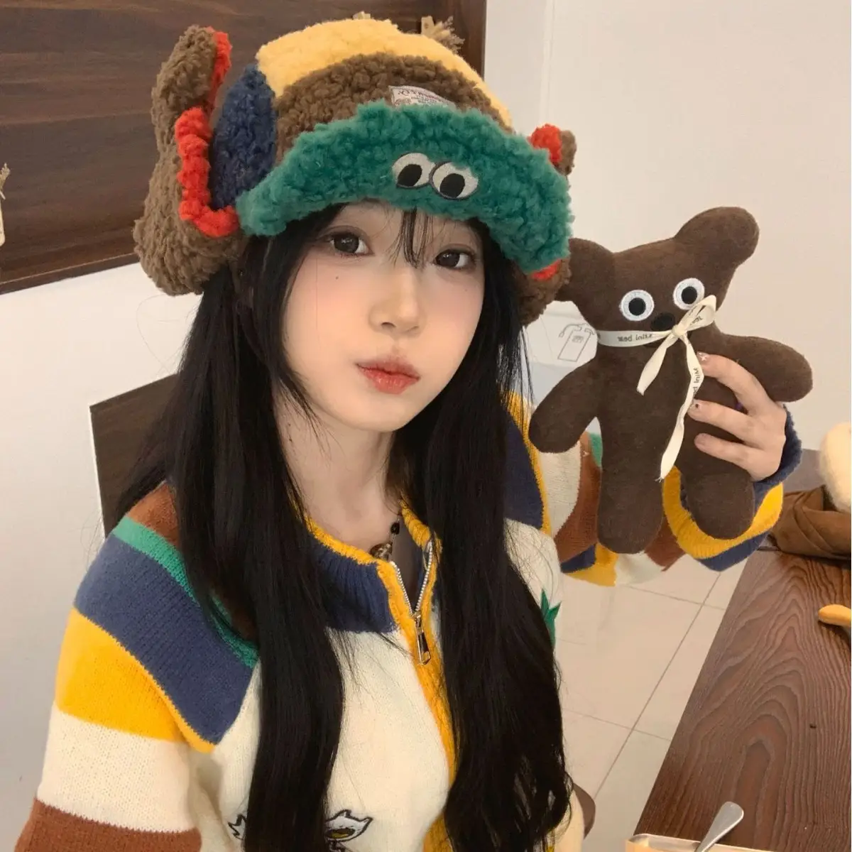 Japanese Retro Warm Baseball Cap for Women Winter Hat - Image 6