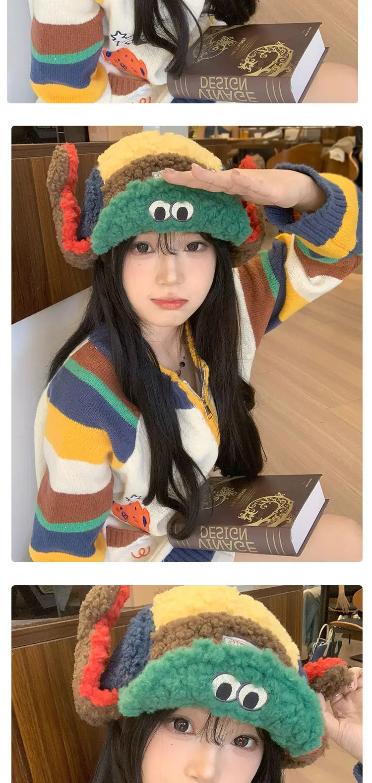 Japanese Retro Warm Baseball Cap for Women Winter Hat — feature 11