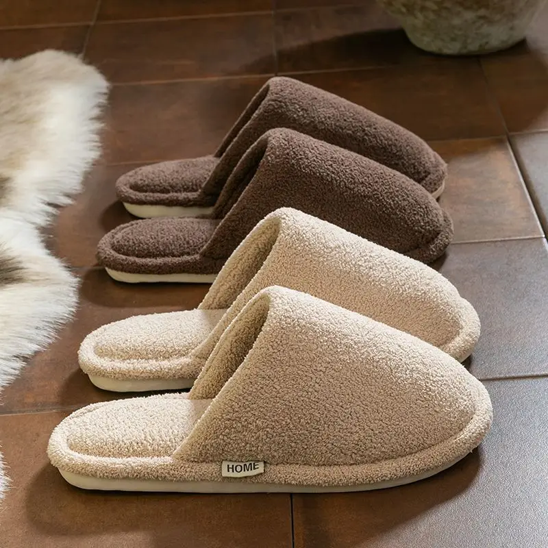 Silent Soft-Soled Cotton Slippers for Women, Suitable for Spring, Autumn, and Winter, Indoor Non-Slip Home Use, Warm Winter Plush Slippers for Men - Image 31