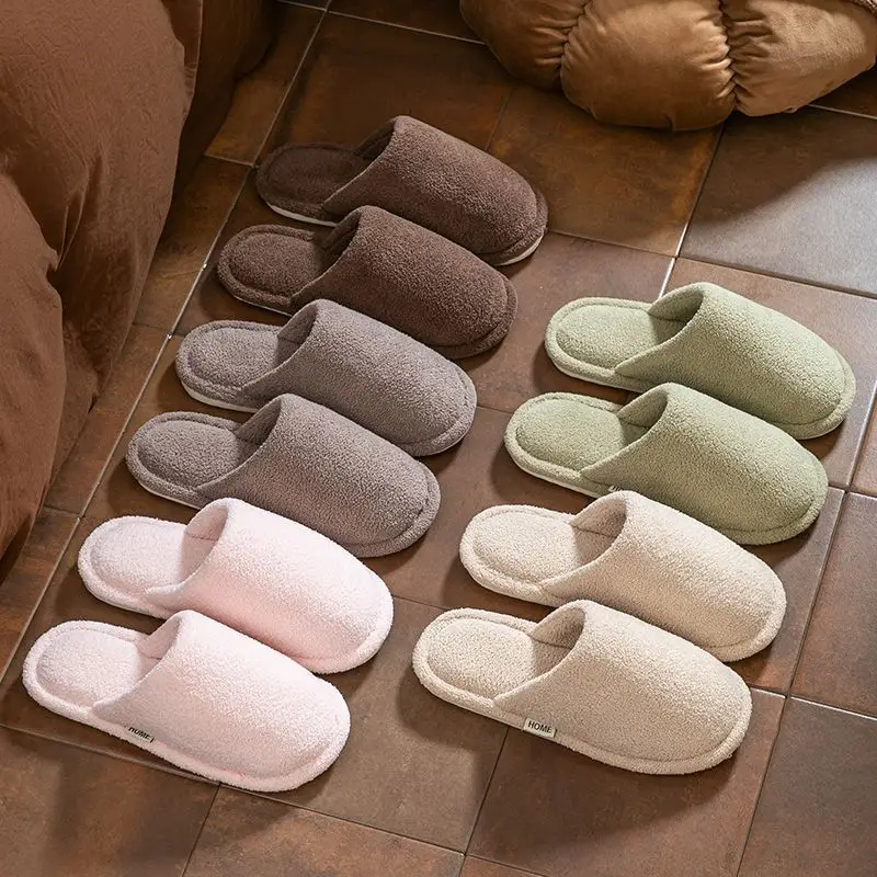 Silent Soft-Soled Cotton Slippers for Women, Suitable for Spring, Autumn, and Winter, Indoor Non-Slip Home Use, Warm Winter Plush Slippers for Men - Image 33