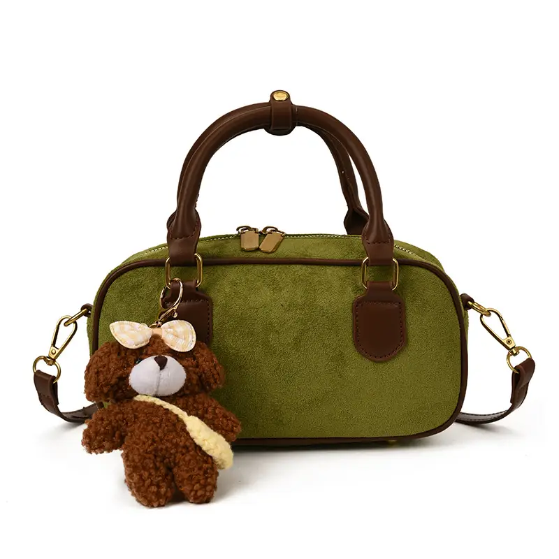 Brown Textured Shoulder Bag for Women Autumn Style - Image 4