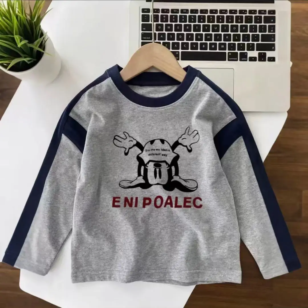 Boys Long Sleeve T-Shirt White Blue "The Dog Love" Kids 2025 - Image 4