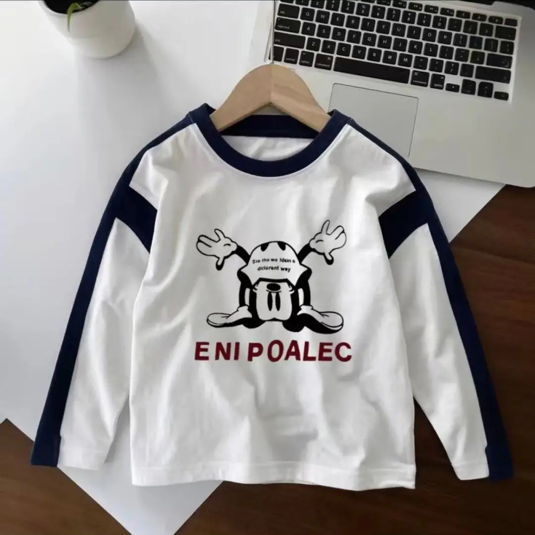 Boys Long Sleeve T-Shirt White Blue "The Dog Love" Kids 2025 - Image 2