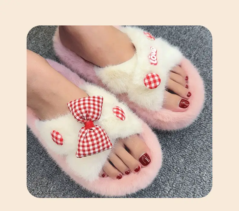 Women Furry Slippers Korean Style Autumn Winter 2025 — feature 12