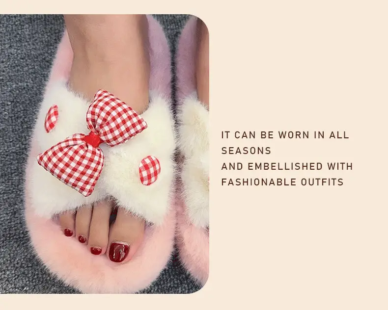 Women Furry Slippers Korean Style Autumn Winter 2025 — feature 13