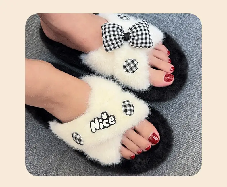 Women Furry Slippers Korean Style Autumn Winter 2025 — feature 18