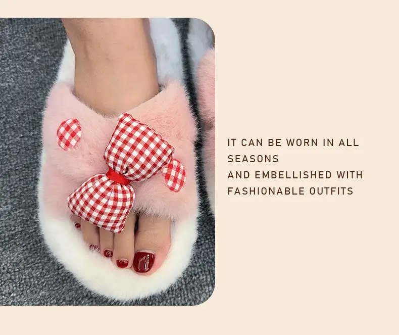 Women Furry Slippers Korean Style Autumn Winter 2025 — feature 22