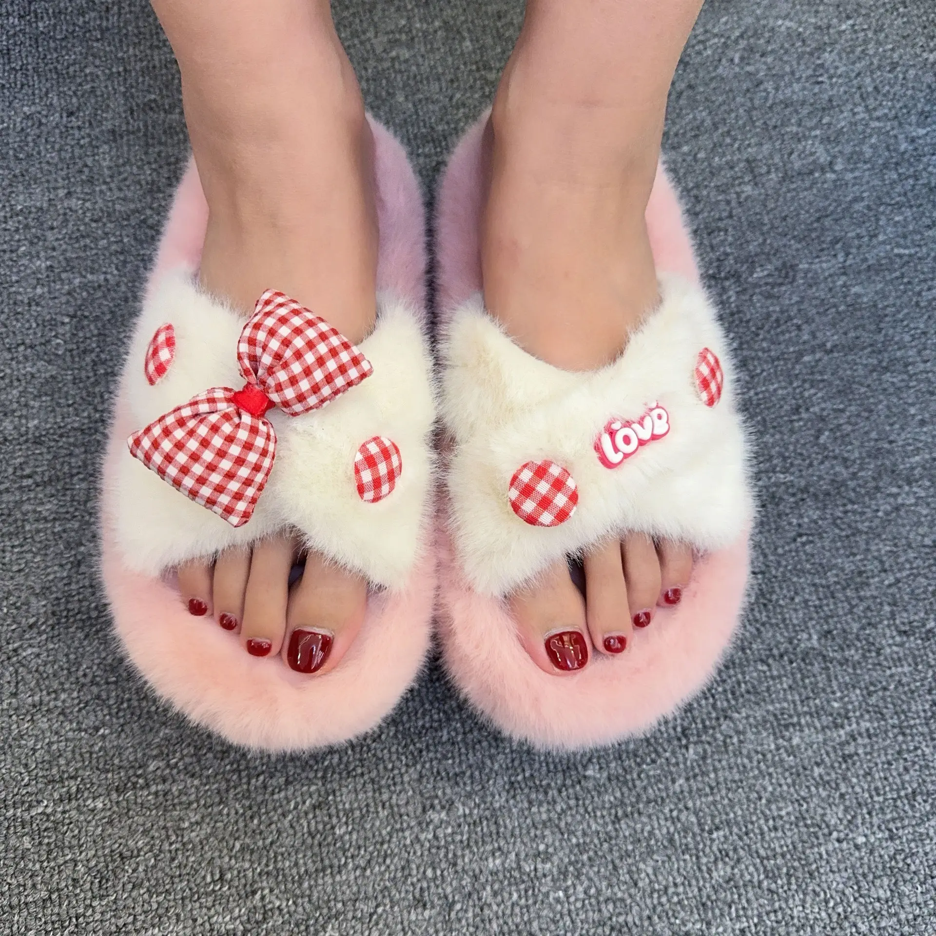 Women Furry Slippers Korean Style Autumn Winter 2025 - Image 2