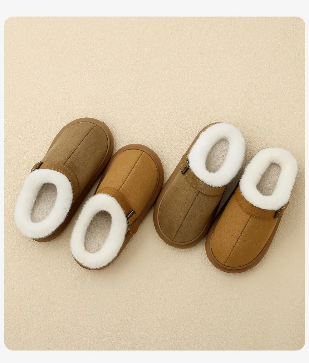 Birkenstock Cotton Slippers for Women Winter Outer Wear Non-Slip Thick Sole Home Indoor Plush Warm Women's Baotou Cotton Slippers Wholesale — feature 10