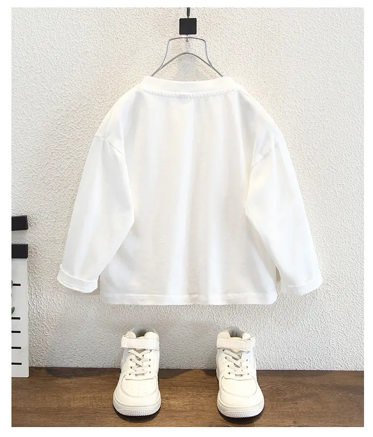 Boys White Letter Print Long Sleeve T-Shirt Set — feature 10