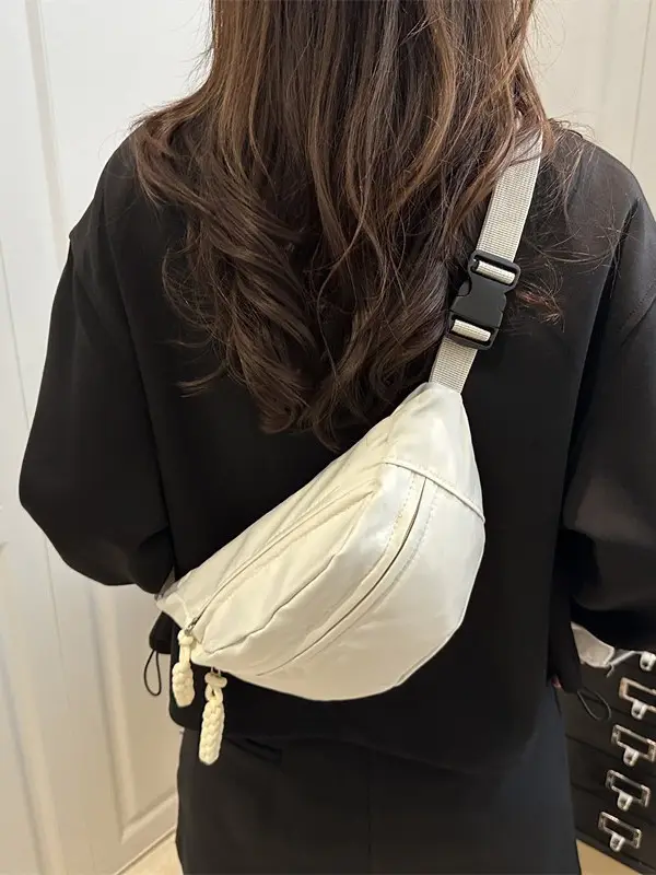 Men Japanese Style Casual Shoulder Crossbody Bag Black - Image 11