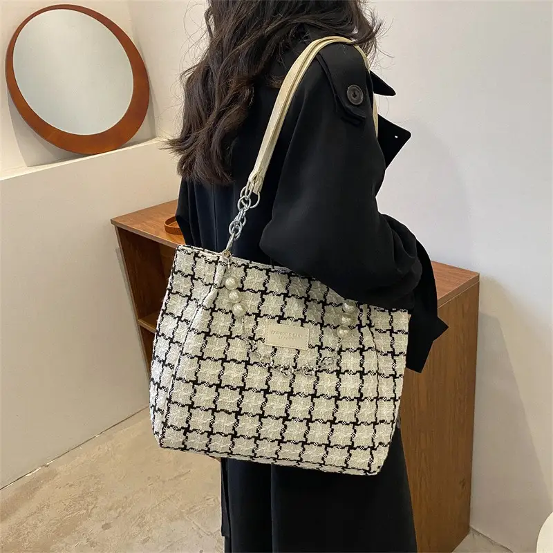 Cross-Border Plaid Women's Tote Bag - Image 6