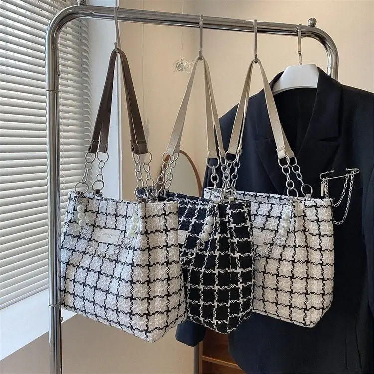 Cross-Border Plaid Women's Tote Bag - Image 7