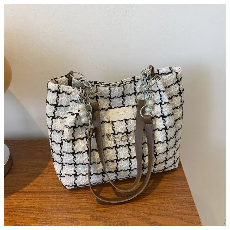 Cross-Border Plaid Women's Tote Bag — feature 13