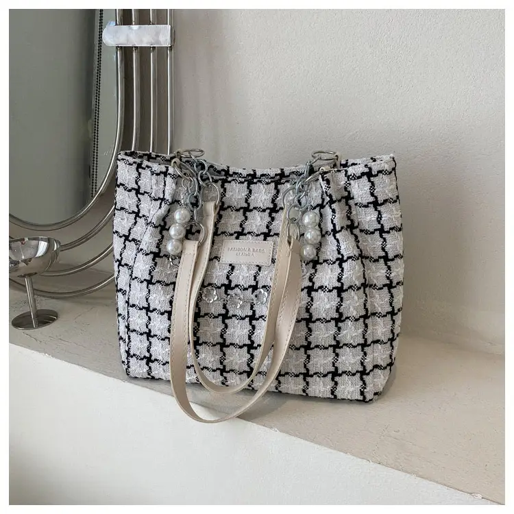 Cross-Border Plaid Women's Tote Bag — feature 14