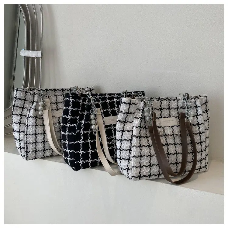 Cross-Border Plaid Women's Tote Bag — feature 15