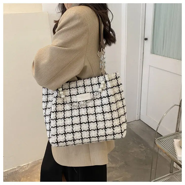 Cross-Border Plaid Women's Tote Bag — feature 2