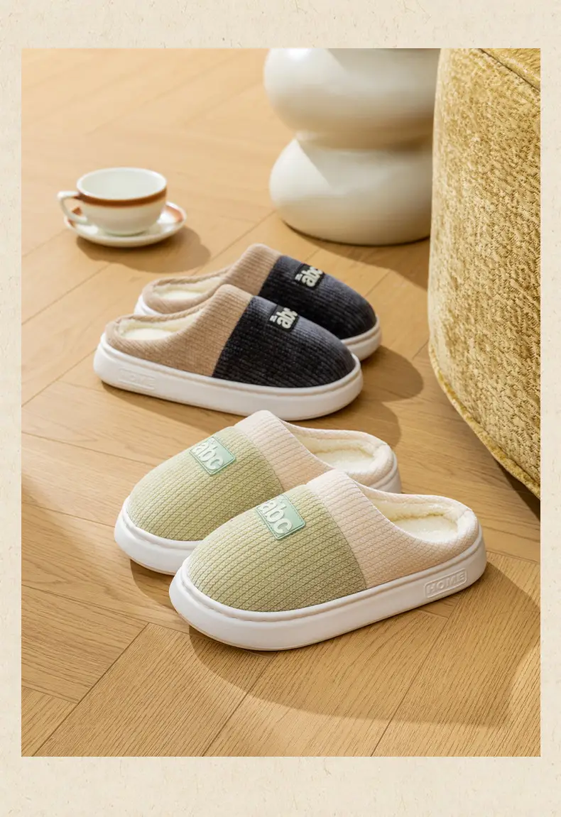 Women Cotton Winter Slippers Pink White 2025 — feature 16