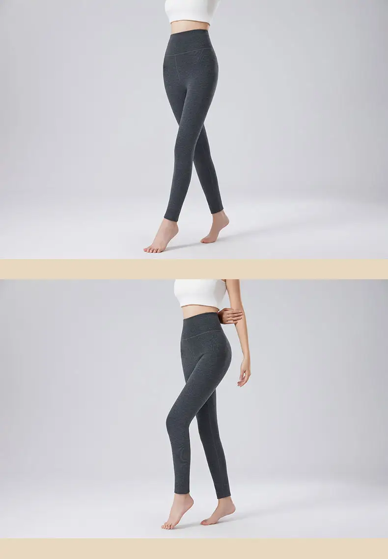 2025 Warm Elastic Waistband Leggings Women Black — feature 12