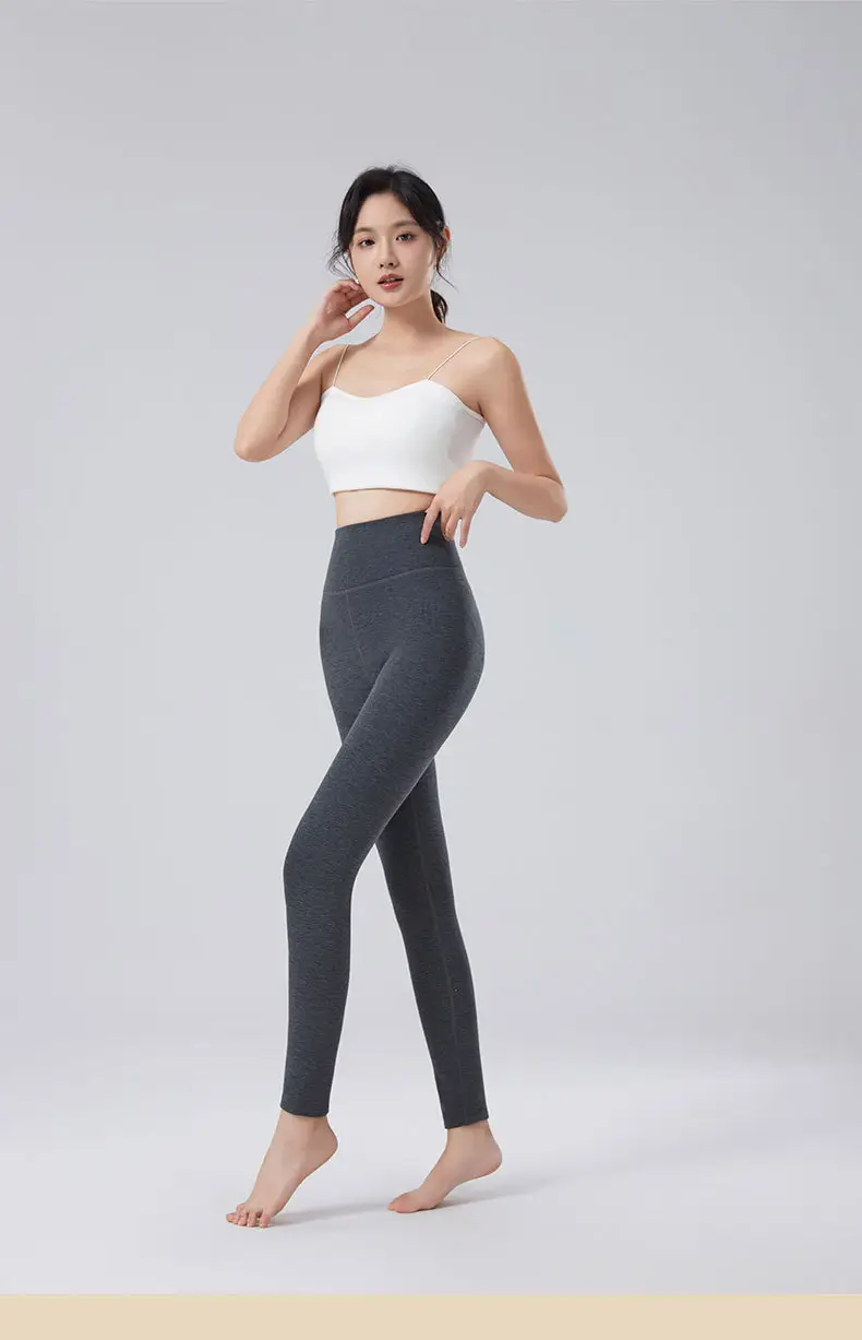 2025 Warm Elastic Waistband Leggings Women Black — feature 15