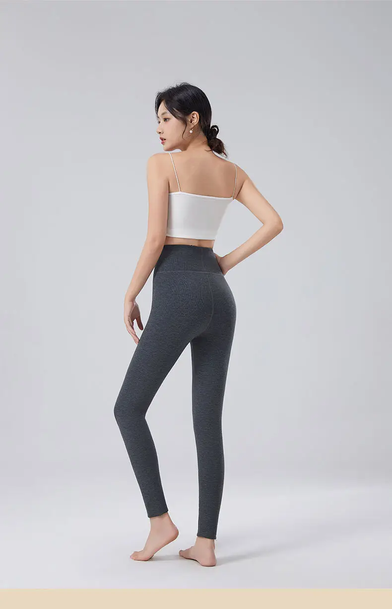 2025 Warm Elastic Waistband Leggings Women Black — feature 16