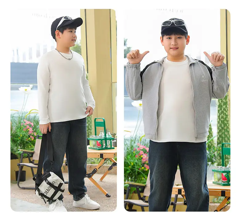 Plus-Size Long Sleeve T-Shirt for Boys Spring Autumn — feature 16
