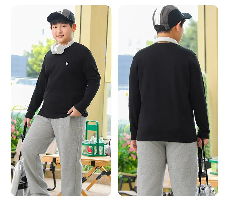 Plus-Size Long Sleeve T-Shirt for Boys Spring Autumn — feature 18