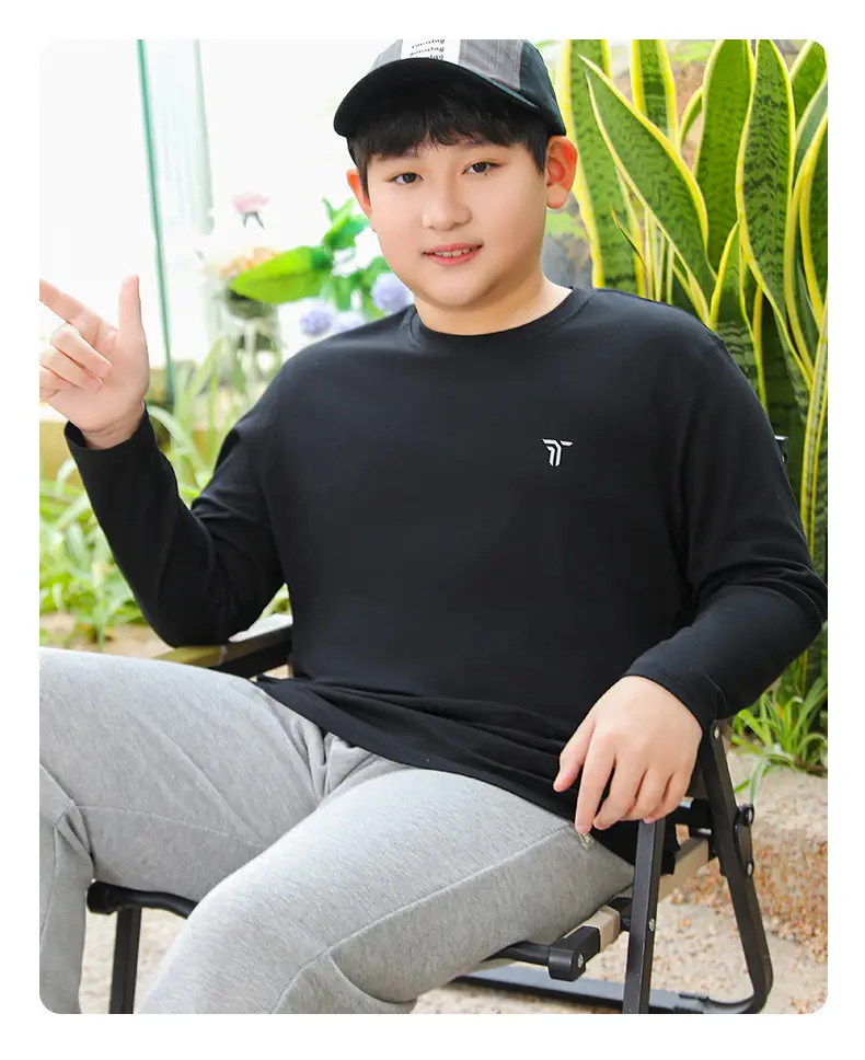 Plus-Size Long Sleeve T-Shirt for Boys Spring Autumn — feature 21