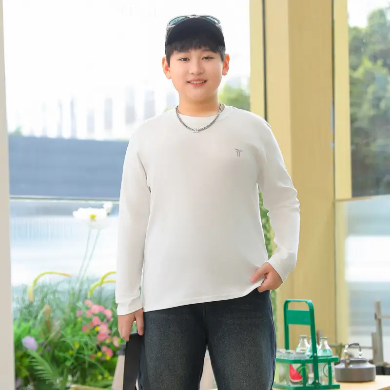 Plus-Size Long Sleeve T-Shirt for Boys Spring Autumn - Image 2