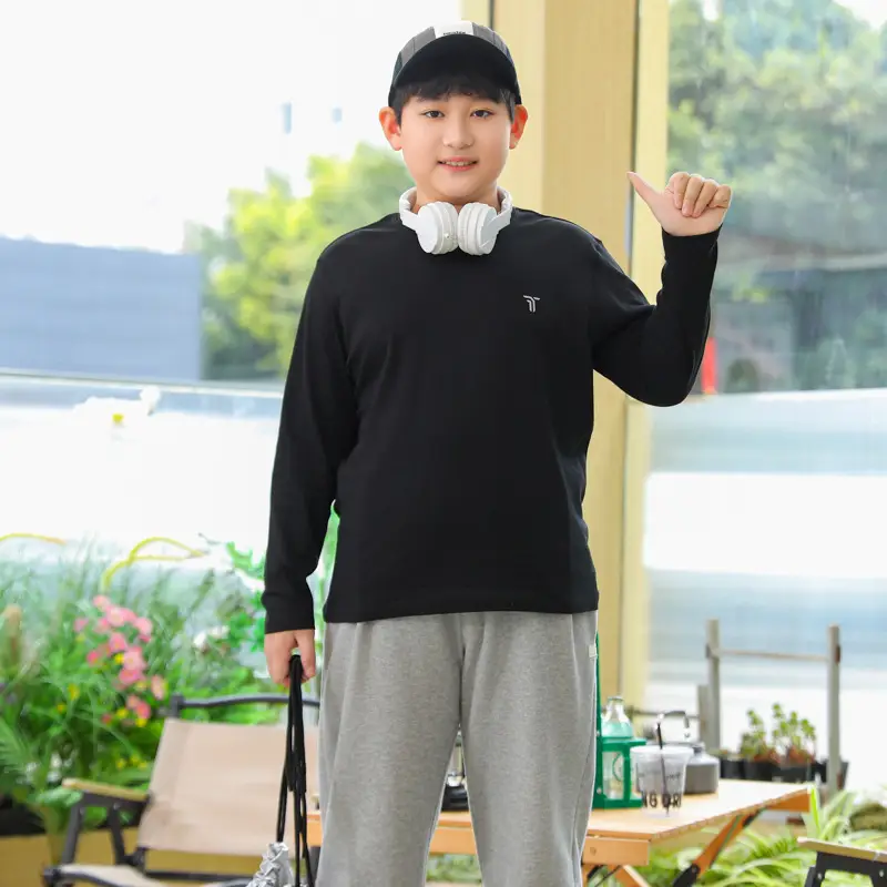 Plus-Size Long Sleeve T-Shirt for Boys Spring Autumn - Image 3