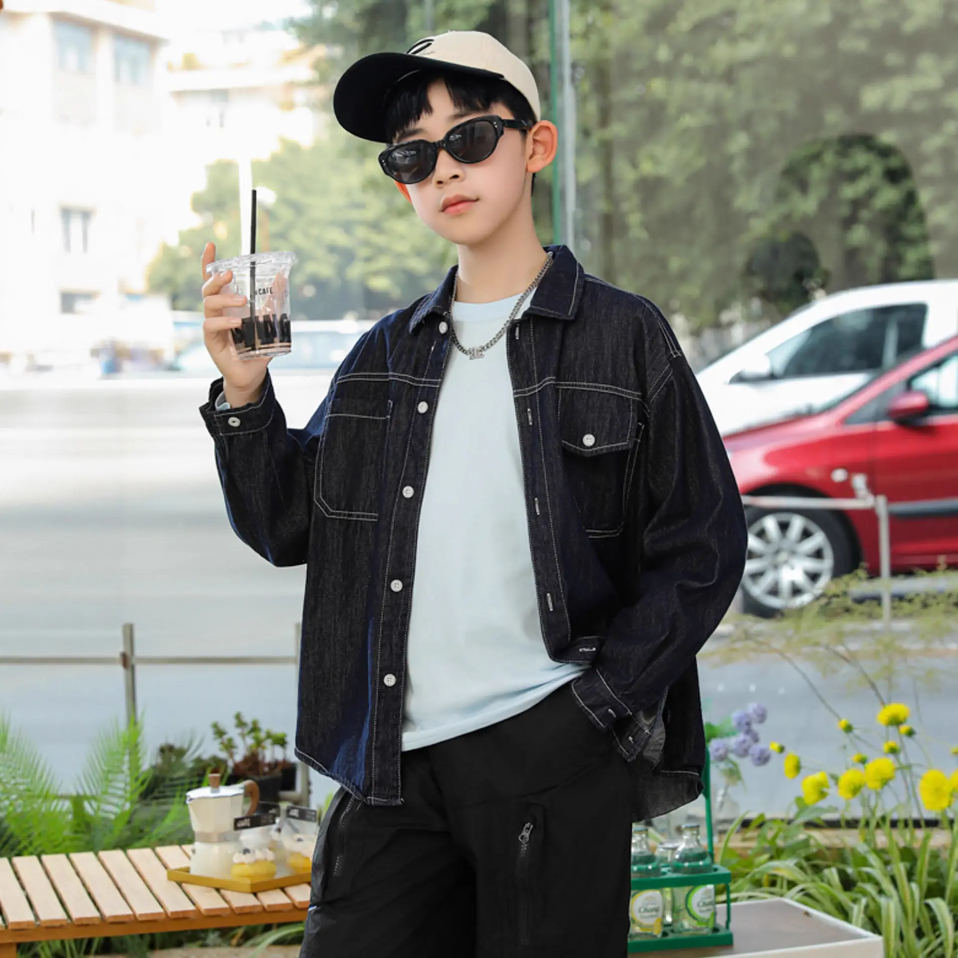 Boys Long Sleeve Cotton T-Shirt Medium Large - Image 6