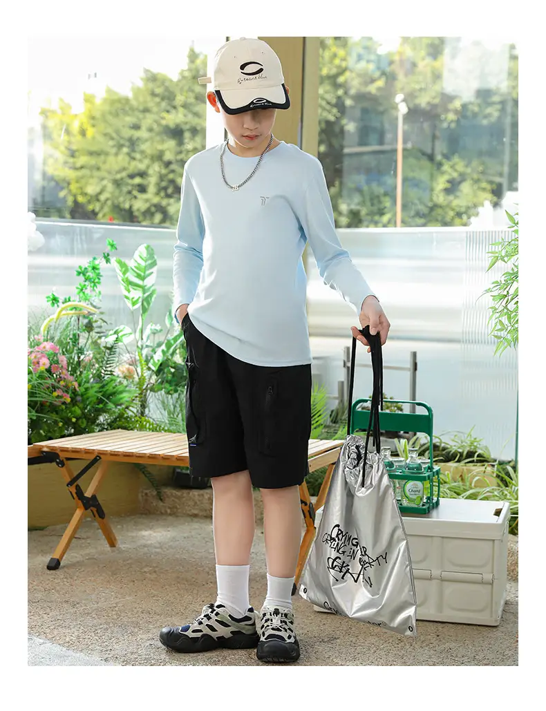 Boys Long Sleeve Cotton T-Shirt Medium Large — feature 18