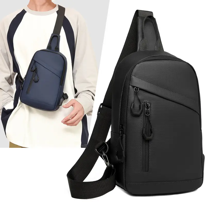 Men's Water-Resistant Business Crossbody Bag Large Capacity