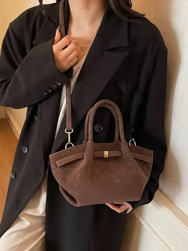 Women Large Capacity Tan Leather Tote Bag 2025 - Image 8