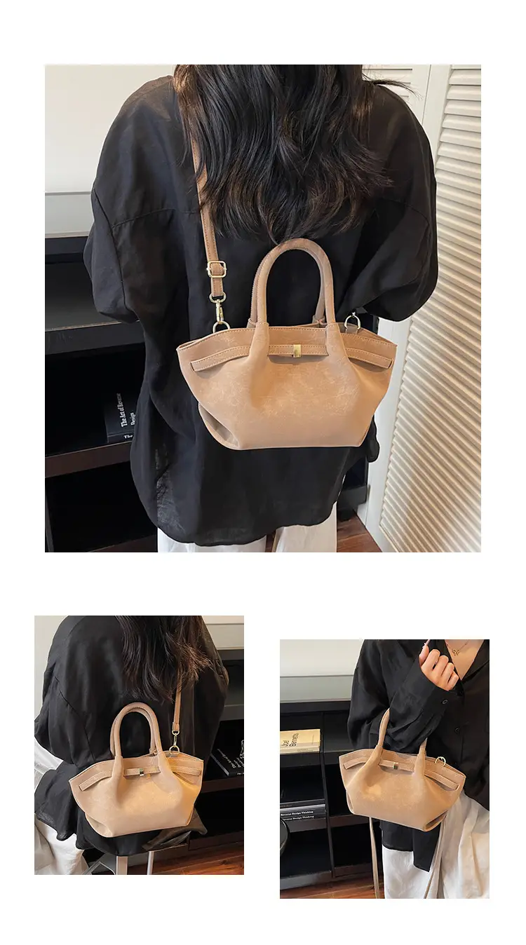 Women Large Capacity Tan Leather Tote Bag 2025 — feature 21