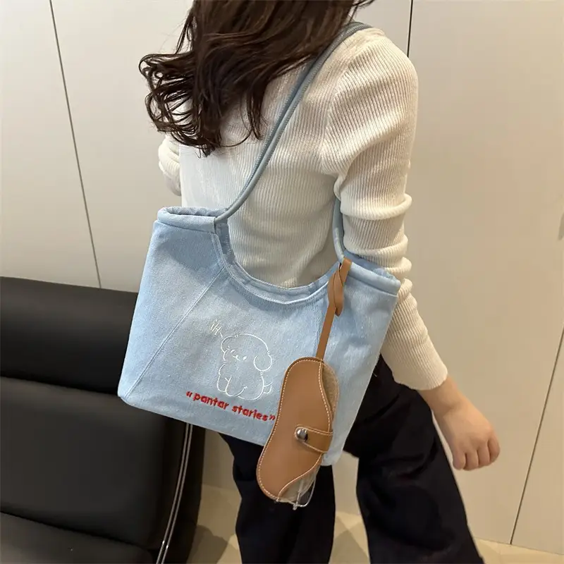 Female Korean Niche Puppy Large Capacity Tote Bag - Image 4