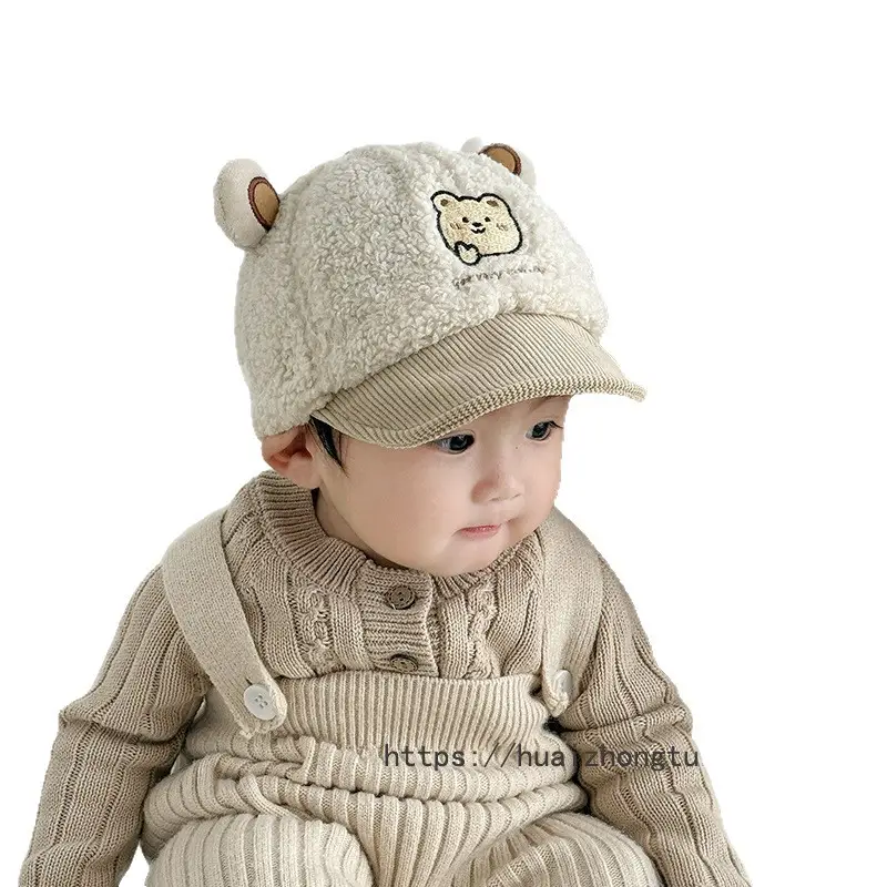 New Baby Bear Hat Warm Winter Infant Peaked Cap
