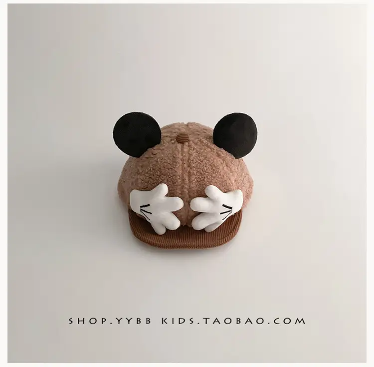 Cute Baby Hat Autumn Winter Warm Cashmere Windproof Peaked Cap for Boys Girls Baby Small Month Old — feature 15