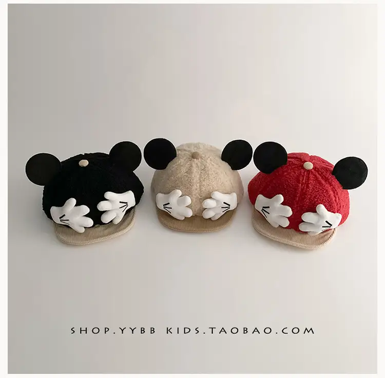 Cute Baby Hat Autumn Winter Warm Cashmere Windproof Peaked Cap for Boys Girls Baby Small Month Old — feature 7