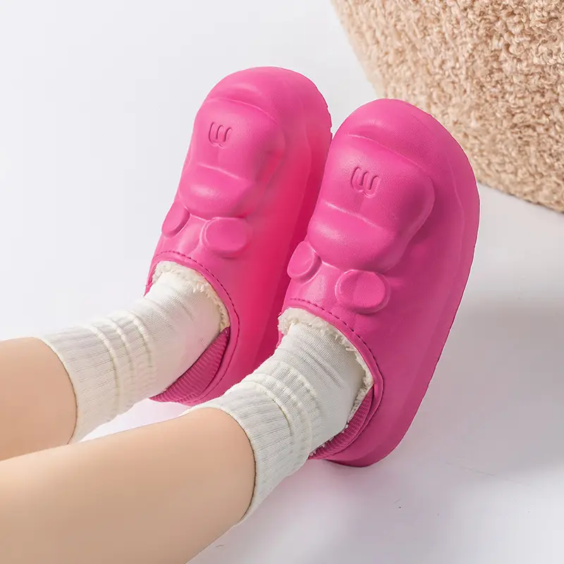 Green Cartoon Slippers for Women Warm Indoor Wear - Image 5