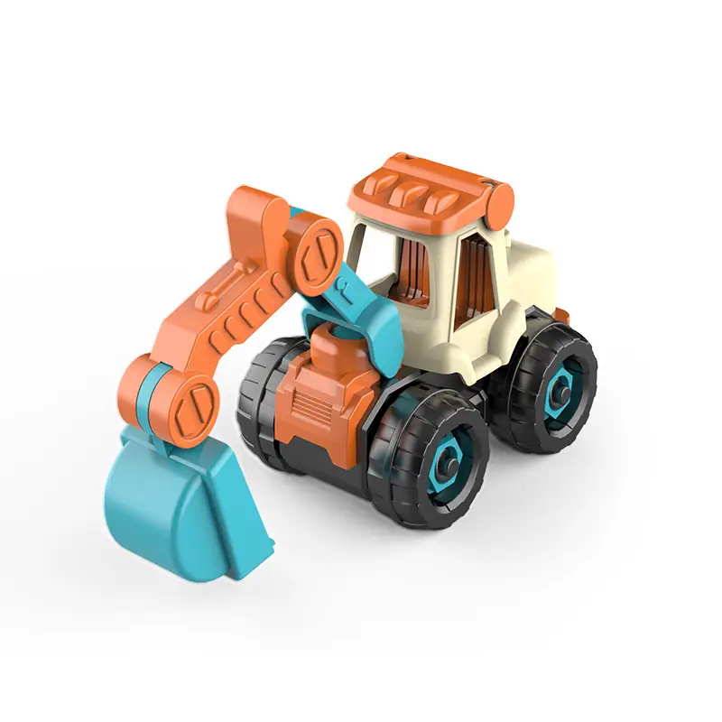 Disassembly and Assembly Engineering Vehicle Toy Set, DIY Detachable Construction Excavator Toy Set with Nuts and Sliding Features - Image 10
