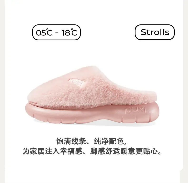 Park Seung-Jo's Winter Cotton Slippers with Heel Cover for Men to Wear at Home and Outside, Fleece-Lined to Heattech, Winter Woolen Cotton Shoes for Women, Cute — feature 3