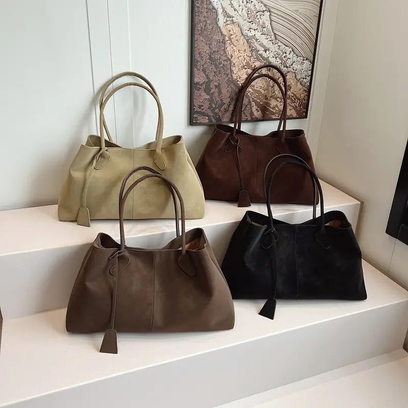 Retro Brown Crossbody Tote Bag for Women - Image 8